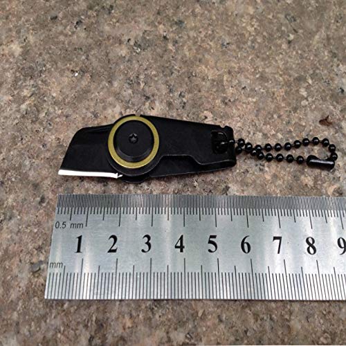 Grandey Mini Zipper Knife - Portable Folding Pocket Knife with Key Ring, Stainless Steel Blade for Outdoor Survival, Camping, Hiking & Emergency EDC Tool