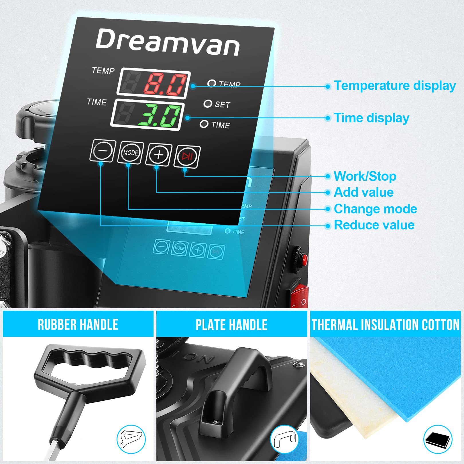 WHUBEFY 8-in-1 Multifunctional Heat Press Machine 15