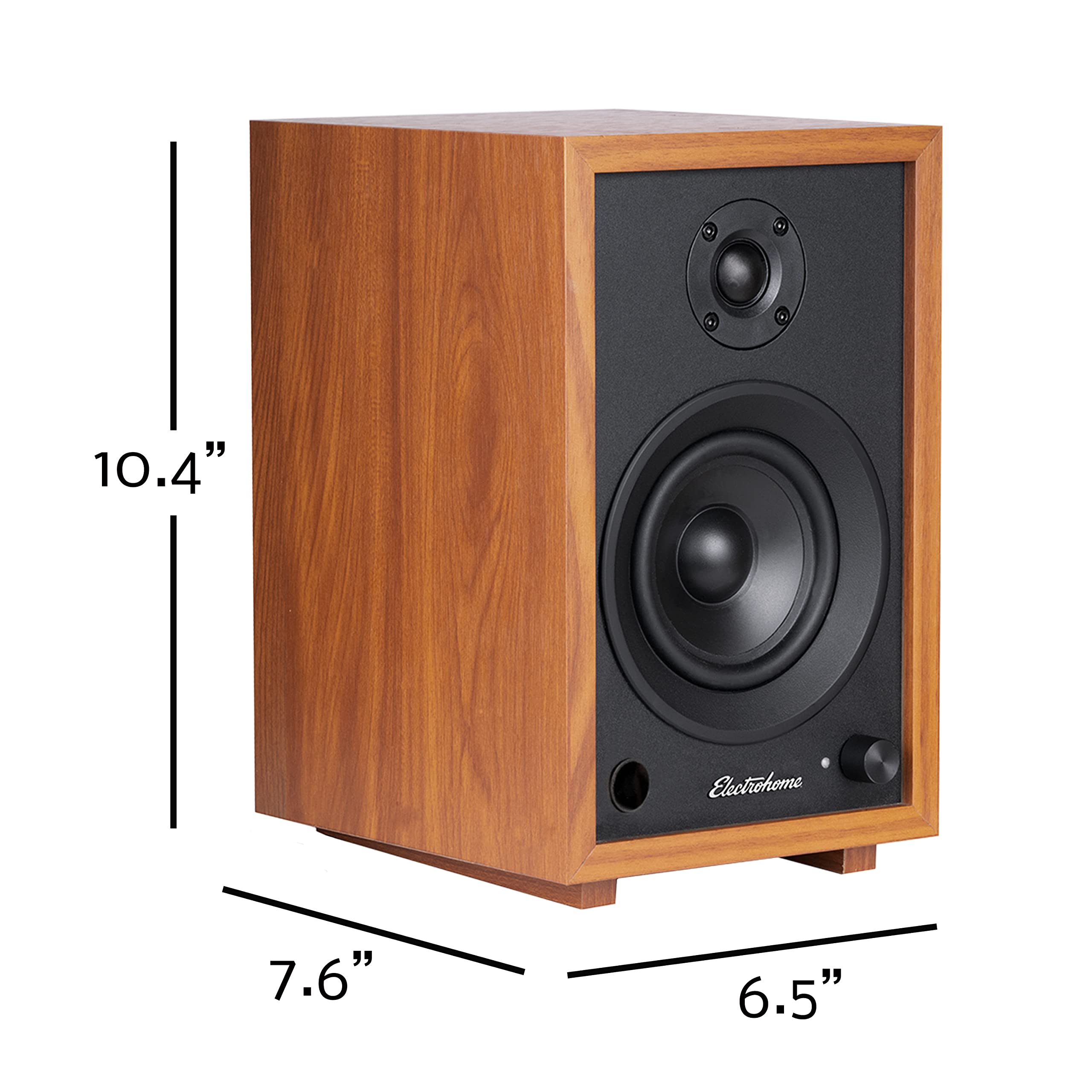 Electrohome McKinley 2.0 Stereo Powered Bookshelf Speakers with Built-in Amplifier, 4
