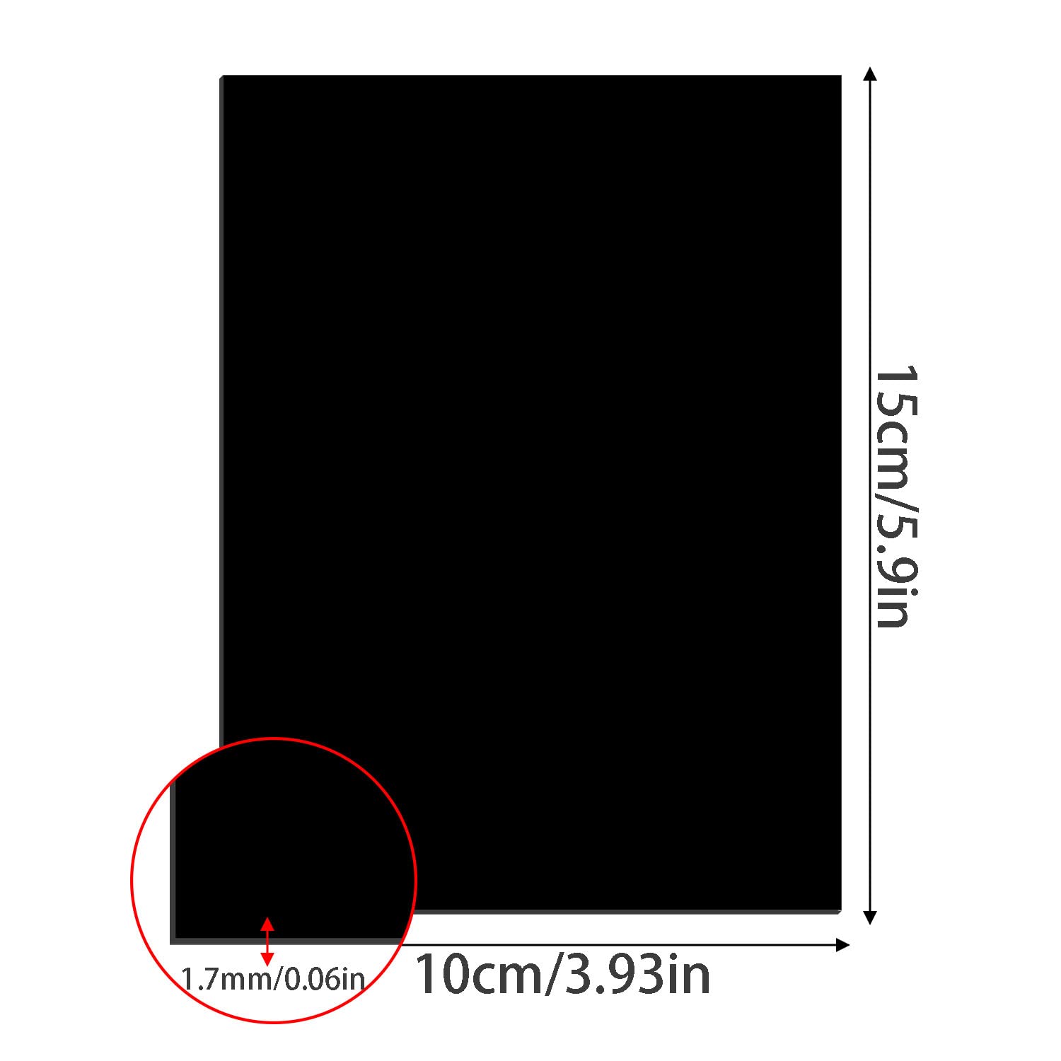 10Pcs Black Acrylic Sheets 4x6 Inch - 1/16