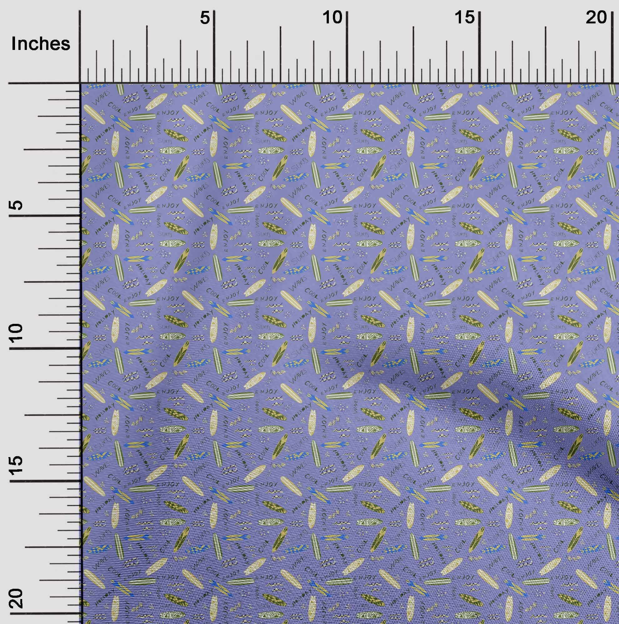 oneOone Cotton Poplin Bluish Violet Fabric - 56 Inch Wide Printed DIY Sewing Material for Beachwear, Dresses & Home Decor | Premium Fabric by The Yard for Clothing & Craft Projects