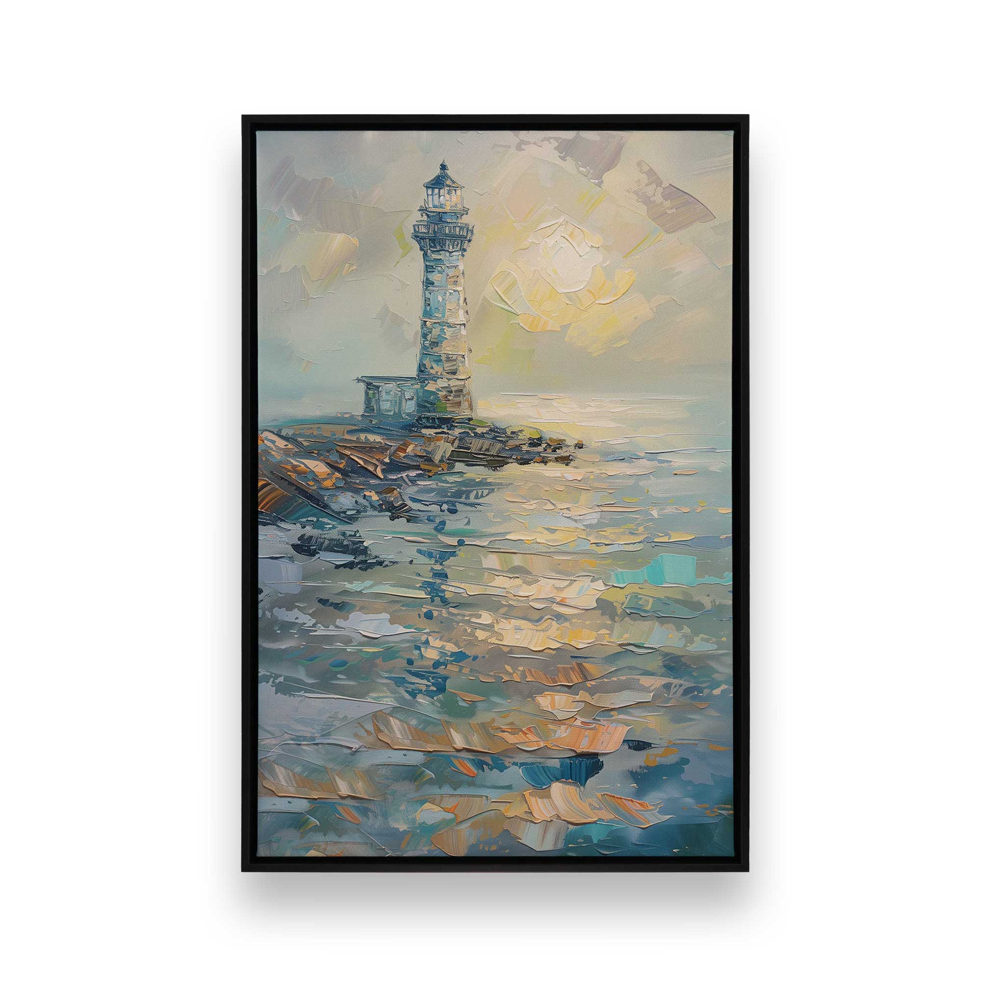 Harbor Glow v2 Canvas Wall Art Print - Coastal Home Decor for Living Room, Bedroom & Office