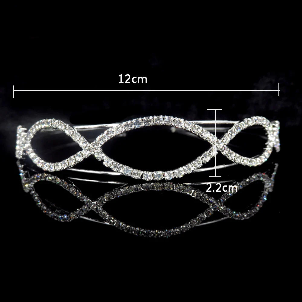 AINAMEISI Elegant Bridal Hair Accessories for Women - Pearl Crystal Rhinestone Wedding Tiara Crown | Perfect for Bridal Shower, Wedding Ceremony & Special Occasions