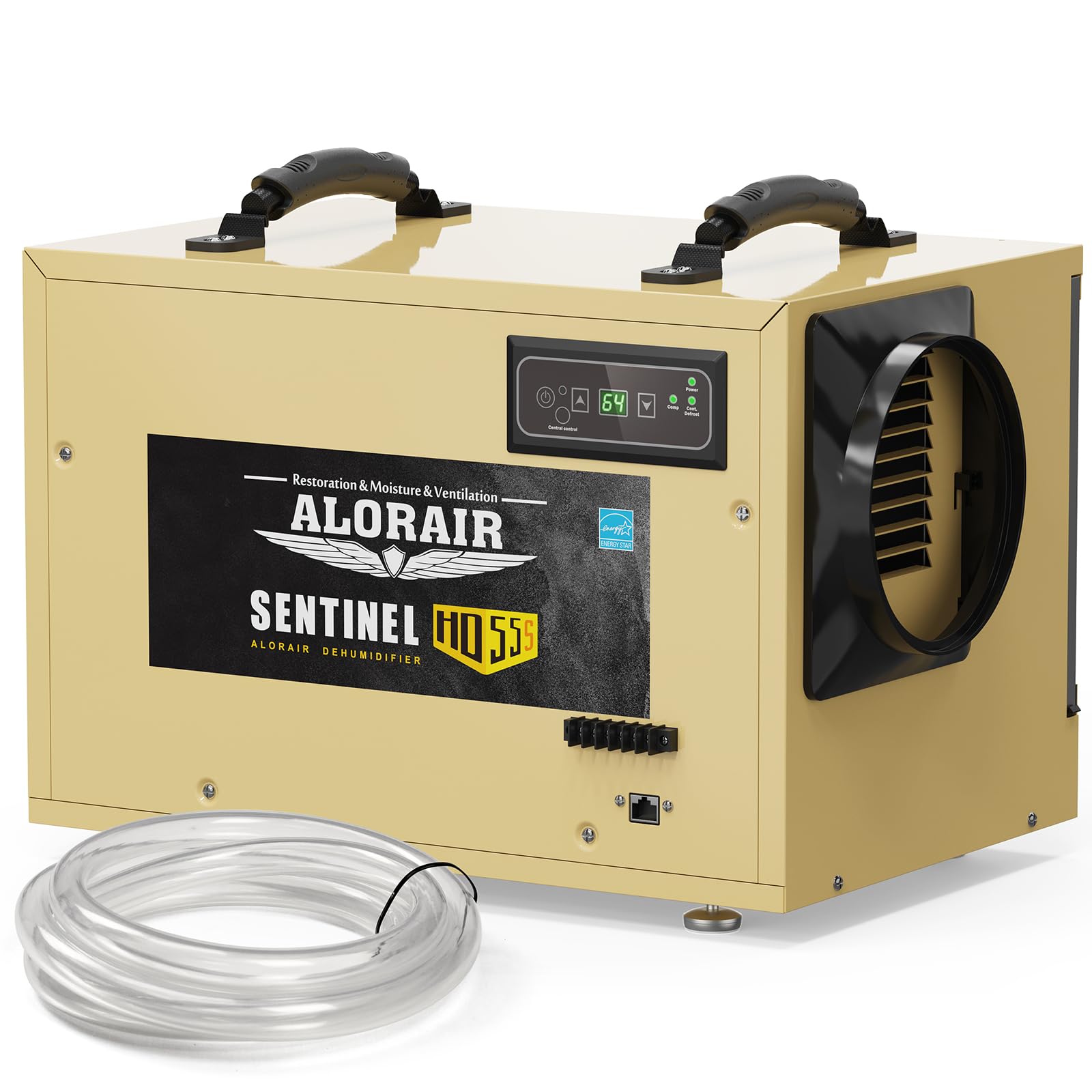 ALORAIR 120 PPD Commercial Dehumidifier with Drain Hose - Heavy Duty Crawl Space & Basement Dehumidifier for Water Damage Restoration, Industrial Use, cETL Certified, Auto Defrost - Ideal for Flood Cleanup, Mold Prevention, and Moisture Control in Large Spaces