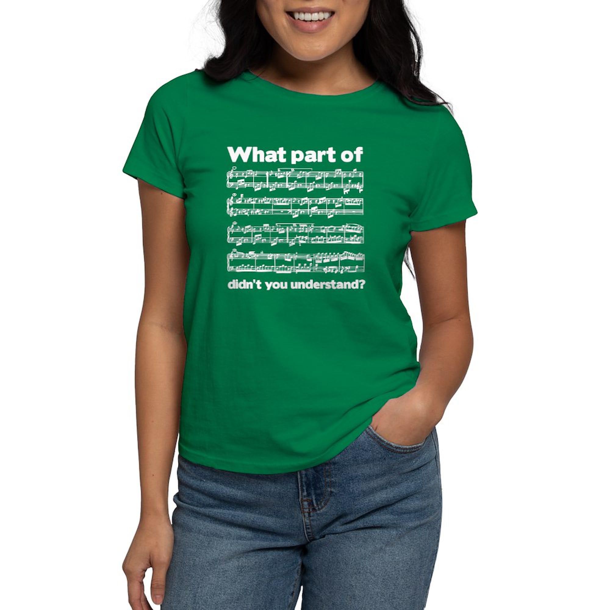 Partiture Women's Dark Cotton T-Shirt - Comfortable & Stylish Casual Tee for Everyday Wear, Music Lovers & Gifts