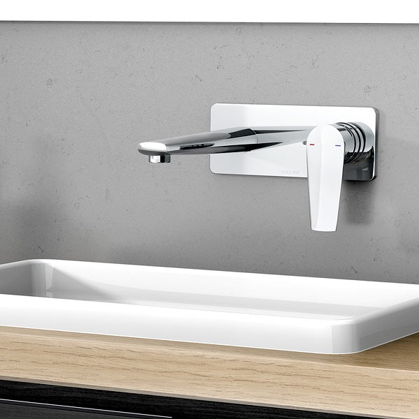 Arlo Wall Mounted Basin & Bath Mixer Set - 200mm Chrome Trim Kit | Phoenix Builders Range | Perfect for Modern Bathroom & Shower Renovations