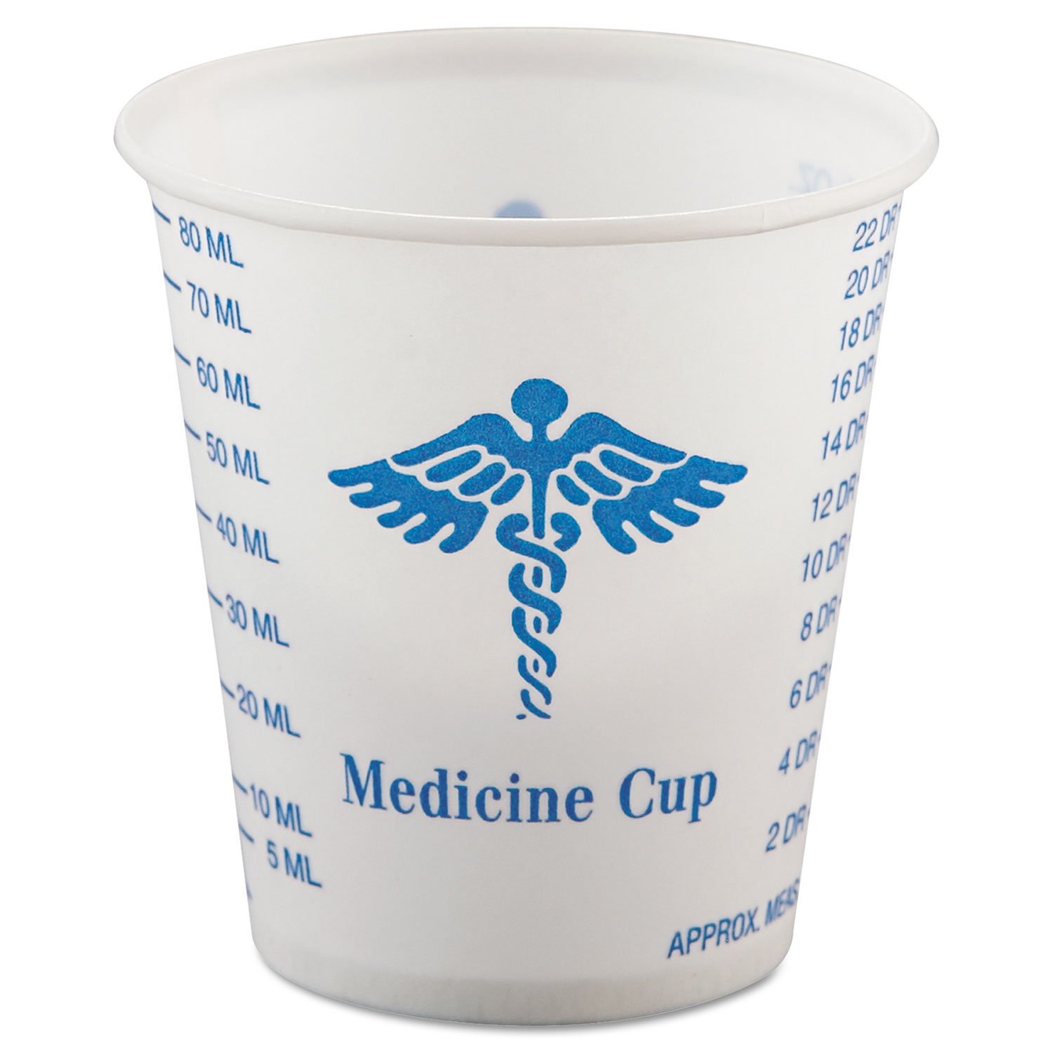3Oz Solo Cups R3 Paper Medical & Dental Graduated Cups - White/Blue (100/Bag, 50 Bags/Carton) - Perfect for Medical Offices, Dental Clinics & Healthcare Facilities