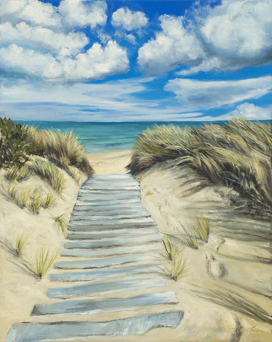 Seashore Large Wall Art - Stunning Ocean Beach Decor for Living Room, Bedroom & Office - Perfect Coastal Home Decor Gift