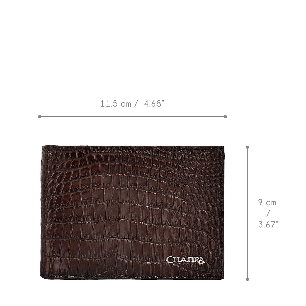 Premium Genuine Niloticus Crocodile Leather Bifold Wallet for Men - Classic Brown Cuadra Design - Luxury Slim RFID Blocking Wallet for Business & Everyday Use