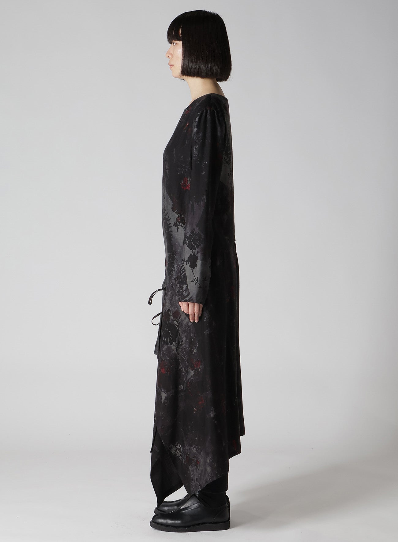 Elegant Floral Lace-Up Dress with CU/Twill Design - Perfect for Weddings, Parties & Special Occasions