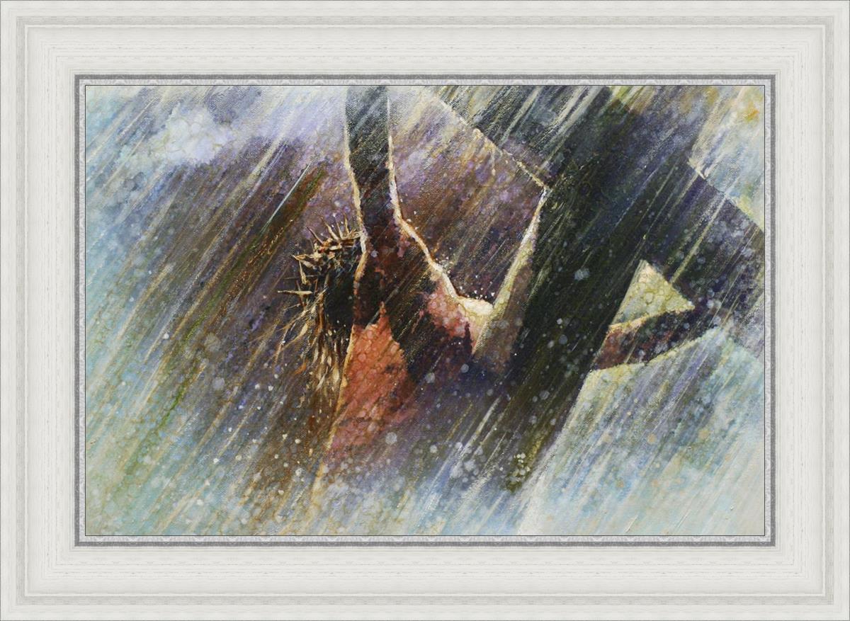 Yongsung Kim Crucifixion Painting - Religious Wall Art for Home & Church Decor - Perfect for Prayer Rooms, Christian Gifts, and Spiritual Spaces