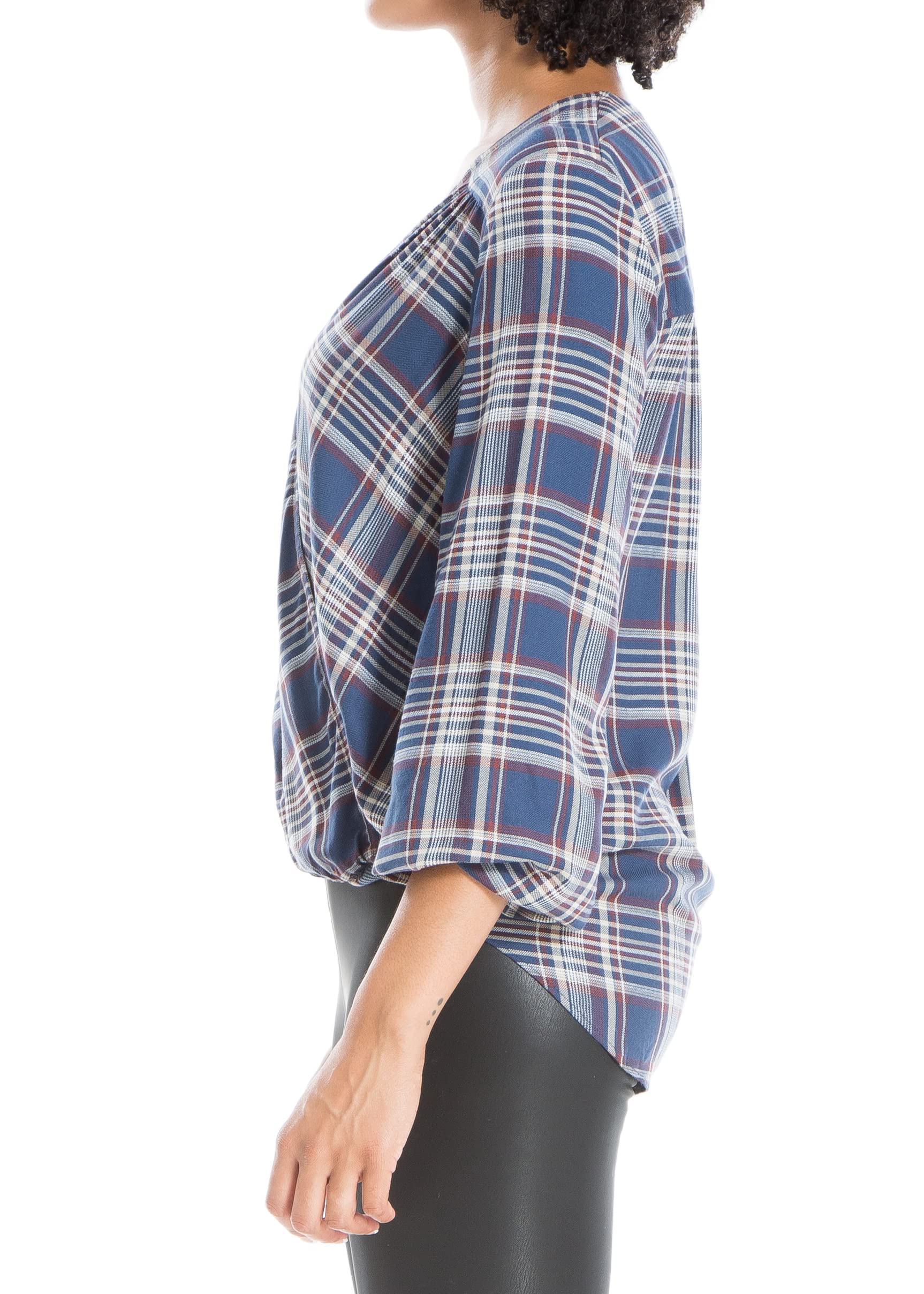 Max Studio Women's Long Sleeve Shirttail Blouse - Elegant Button Down Shirt for Work, Office & Casual Outfits | Perfect for Business Attire, Date Night & Everyday Wear