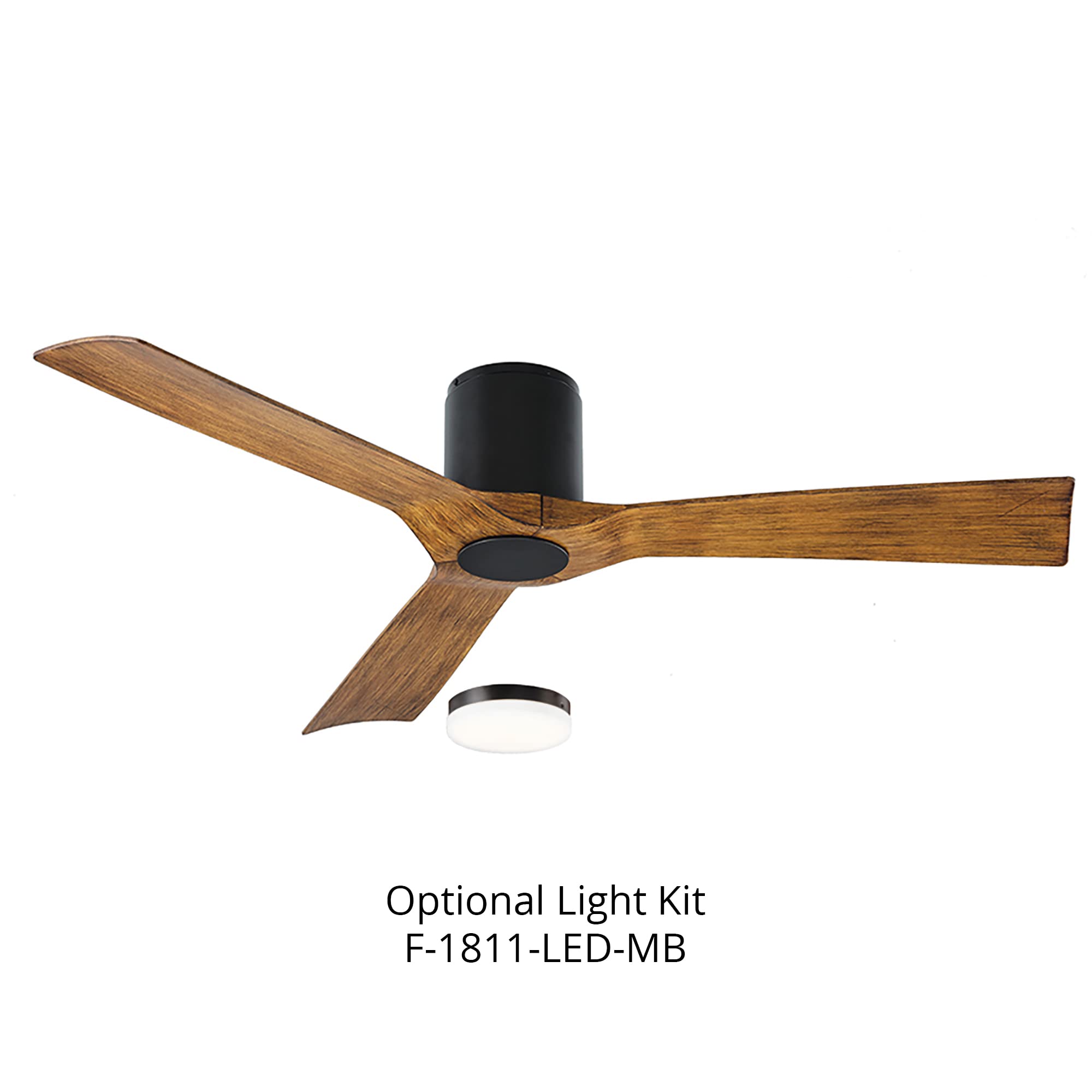 Modern Forms Aviator 54 Inch LED Ceiling Fan with Light Kit - Matte Black Finish, 2700K Warm White, Energy Efficient Indoor/Outdoor Use for Living Room, Bedroom, Patio