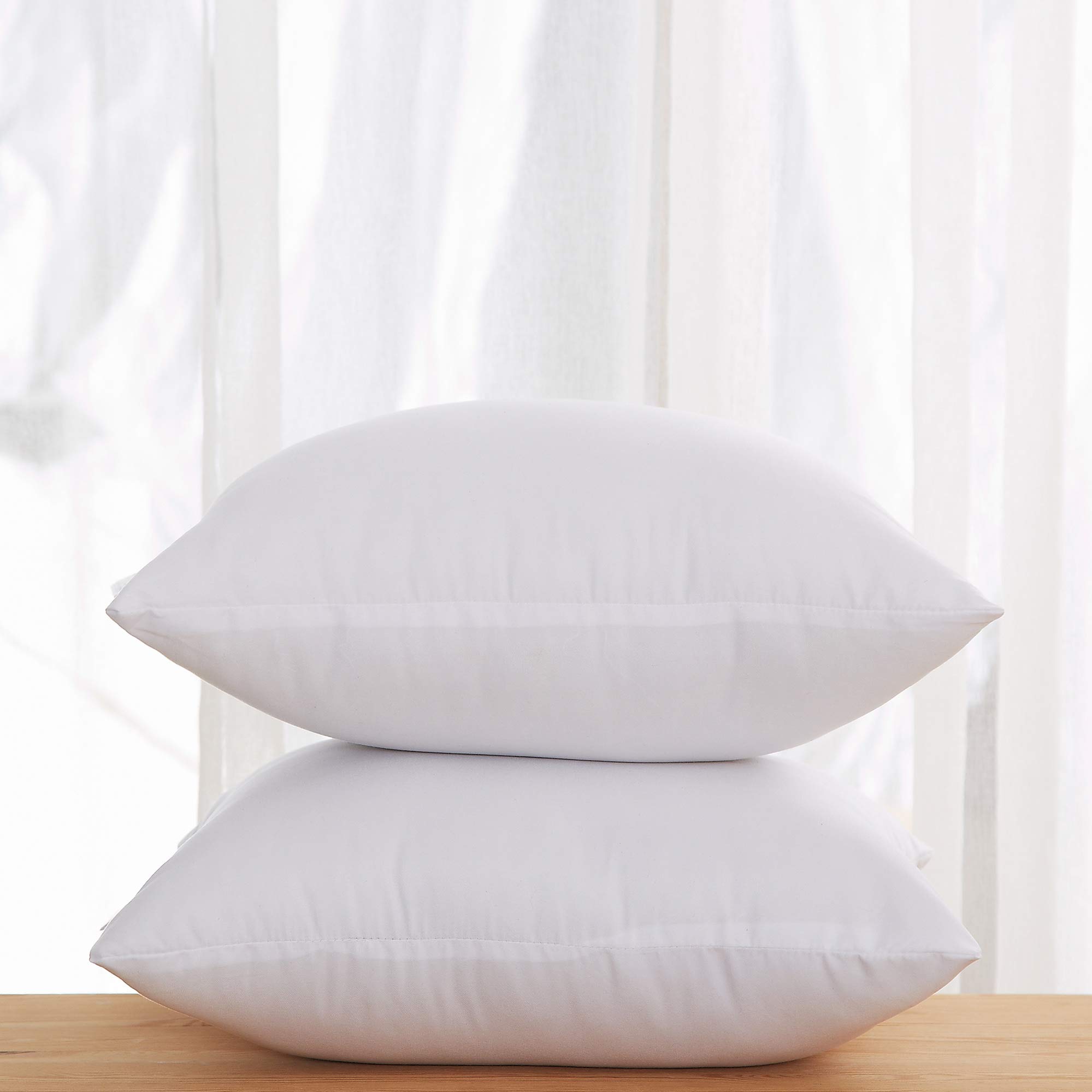 Premium 26x26 Square Throw Pillow Inserts - 4 Pack Microfiber Filled Cushions for Sofa, Bed, Couch & Chairs - Soft Lumbar Support Decorative Pillow Stuffers - Perfect for Living Room, Bedroom & Home Decor (White)