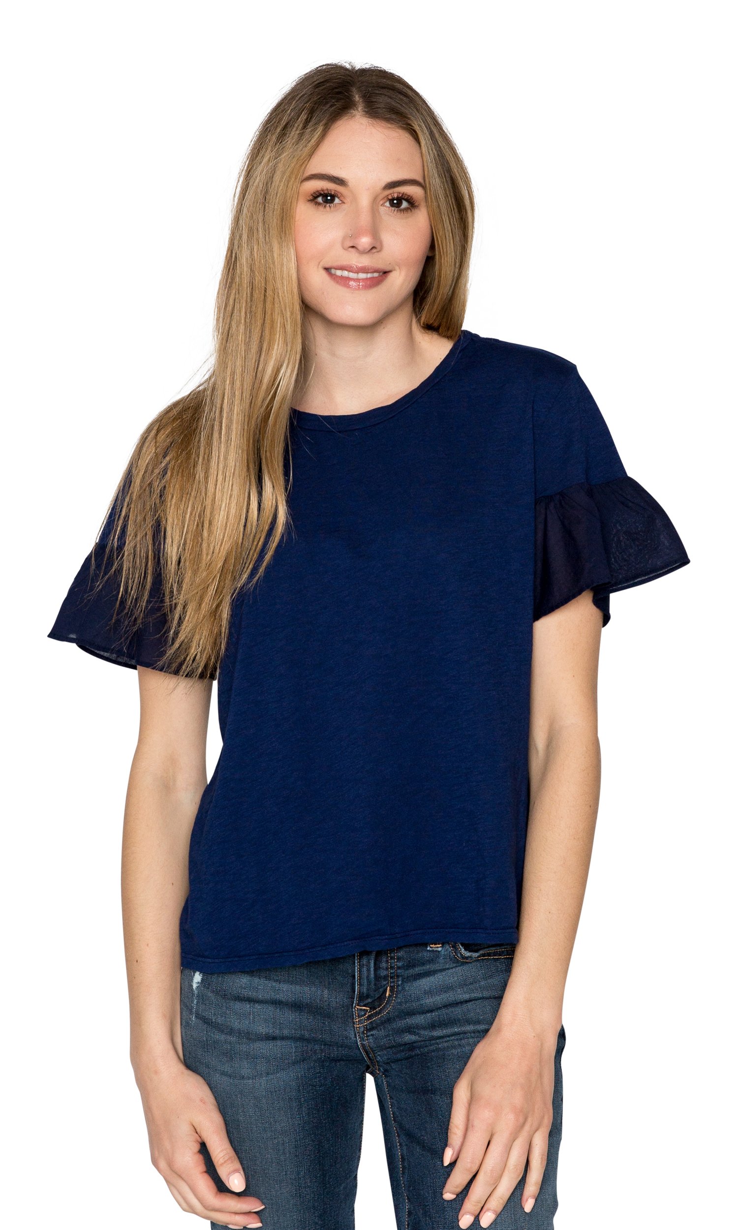 Velvet Women's Casual Ruffled T-Shirt - Soft & Stylish Short Sleeve Blouse for Everyday Wear, Date Night & Office Outfits