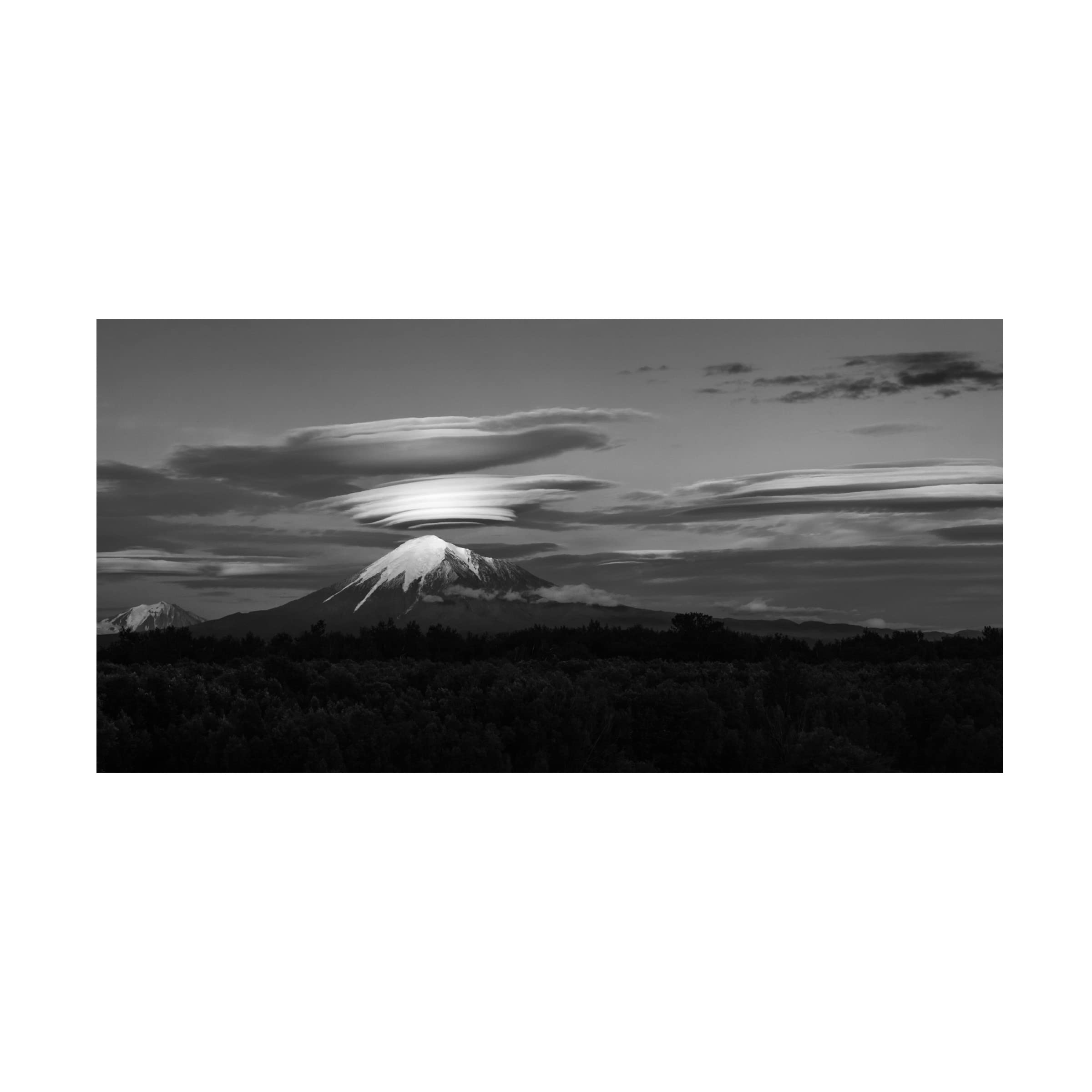 Trademark Fine Art 'Volcano Goes To Sleep' Canvas Wall Art Print by Lukas Ildza - Modern Home Decor for Living Room, Bedroom & Office
