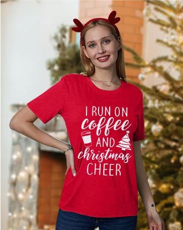 LUKYCILD Women's Christmas Shirts - Festive Holiday Tops for Teachers & Women | Christmas Tees for Parties, Gifts & Family Gatherings