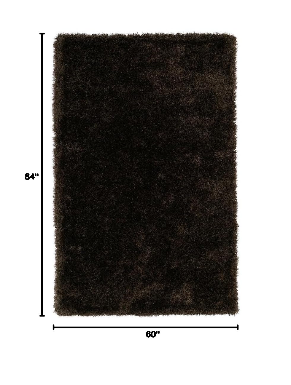 Handmade 5' x 7' Chocolate Brown Kaleen Rugs Posh Collection PSH01-40 - Perfect for Living Room, Bedroom & Office Decor