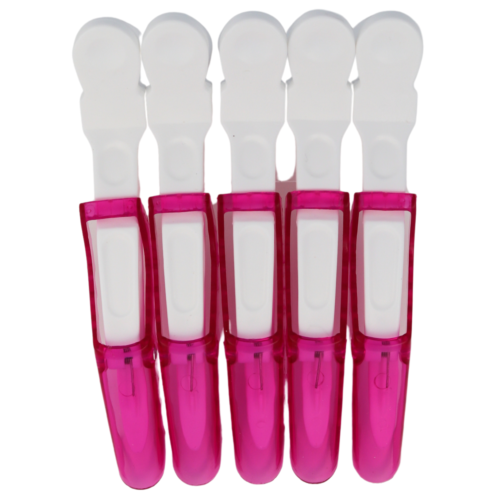 Allegro Alligator Hair Clips for Women - 5 Pack Pink & White Hair Clips for Styling, Braids, and Extensions - Perfect for Salon, Wedding, and Everyday Use