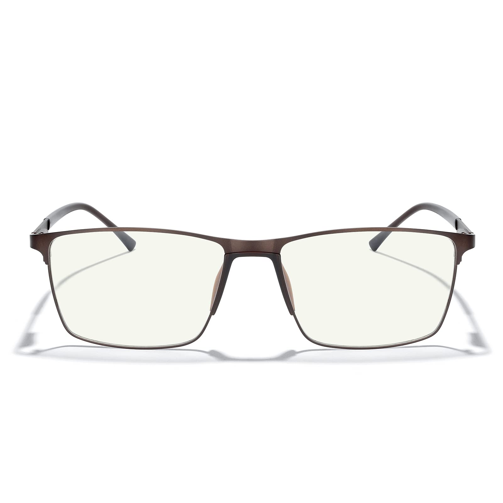 Blue Light Blocking Glasses for Men - Fashion Metal Frame Reading Glasses with Spring Hinge - Computer & Gaming Eyewear for Eye Strain Relief