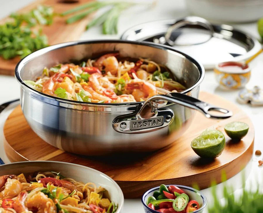 Probond 3.5 Quart Nonstick Essential Pan with Glass Lid - Perfect for Sauteing, Frying & Cooking Everyday Meals