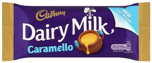 Cadbury Dairy Milk Caramello Chocolate Bar 53g (24-Pack) - Bulk Chocolate for Parties, Gifts & Snacking