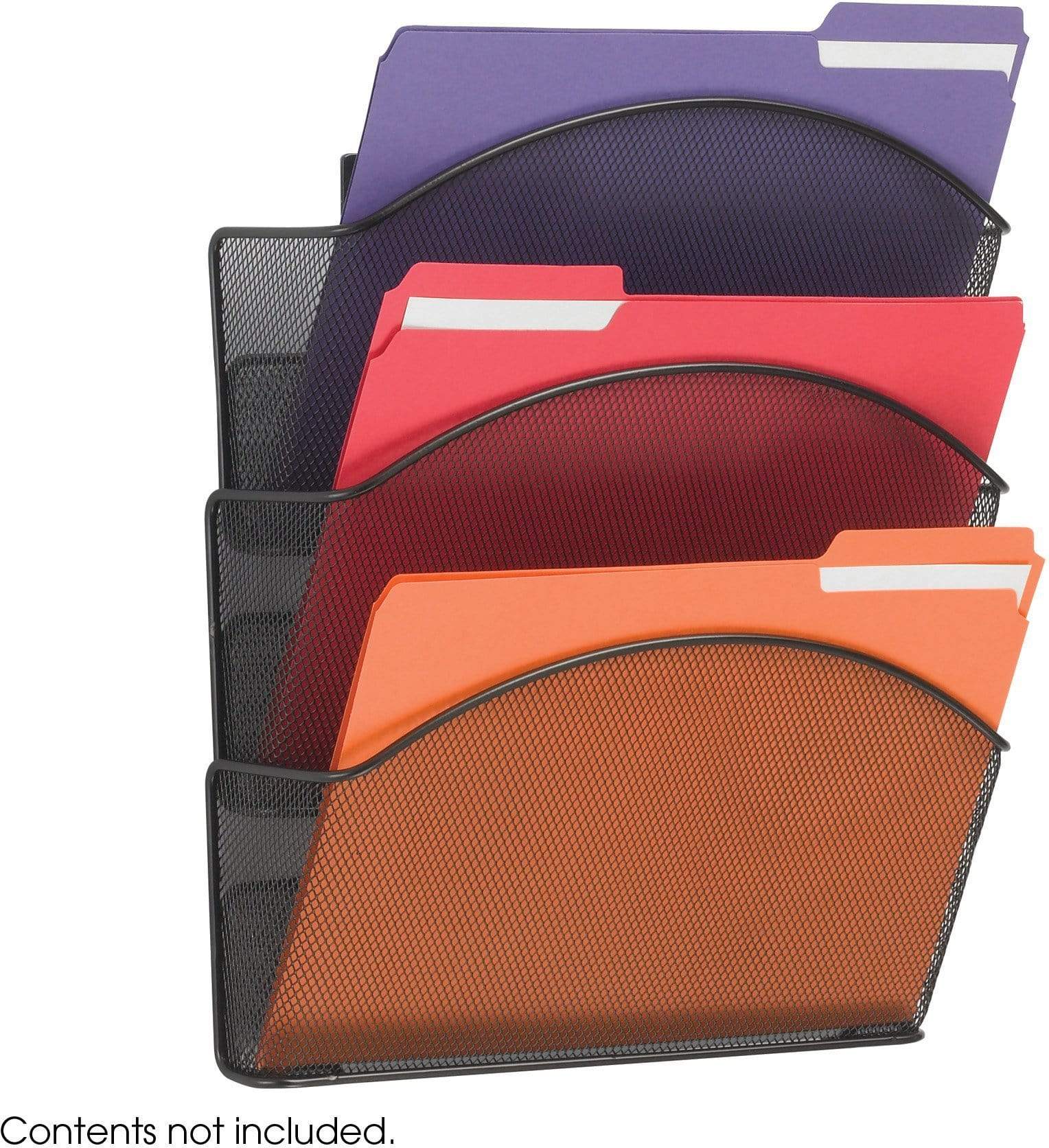 Safco Onyx Triple Letter Size File Rack - Set of 6 (Model 5652) | Office Organization & Document Storage Solution