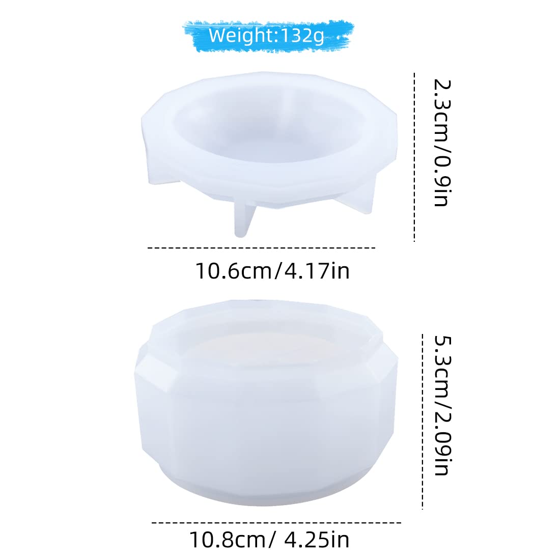 Voyyphixa Silicone Resin Molds with Lids - DIY Epoxy Casting Jars for Candles, Candlesticks & Storage | Perfect for Organizing Candy, Crafts & Home Decor