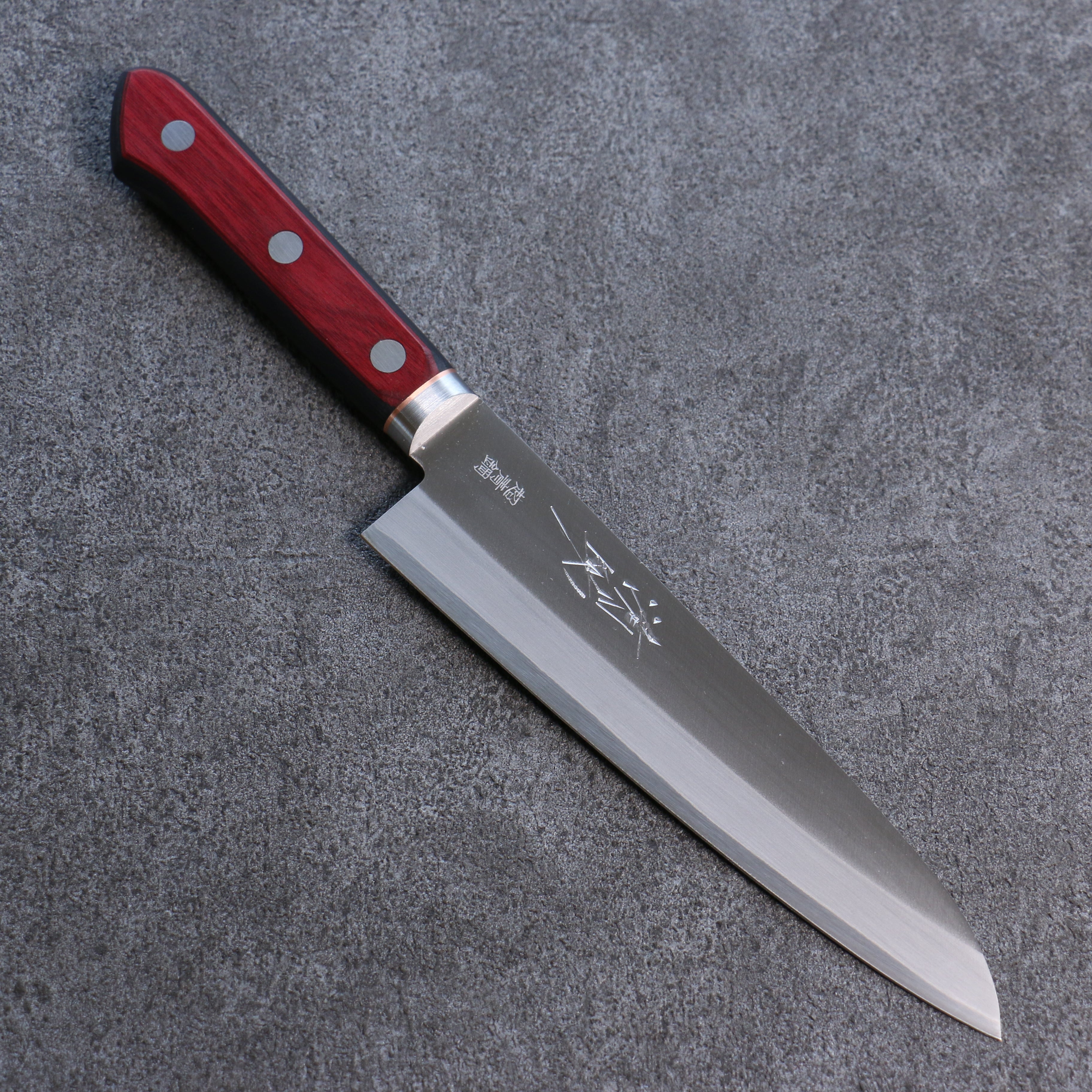Premium Seisuke Blue Super Migaki Gyuto Knife 180mm - Razor Sharp Japanese Chef Knife with Red & Black Pakkawood Handle - Ideal for Sushi, Meat Cutting & Professional Kitchen Use