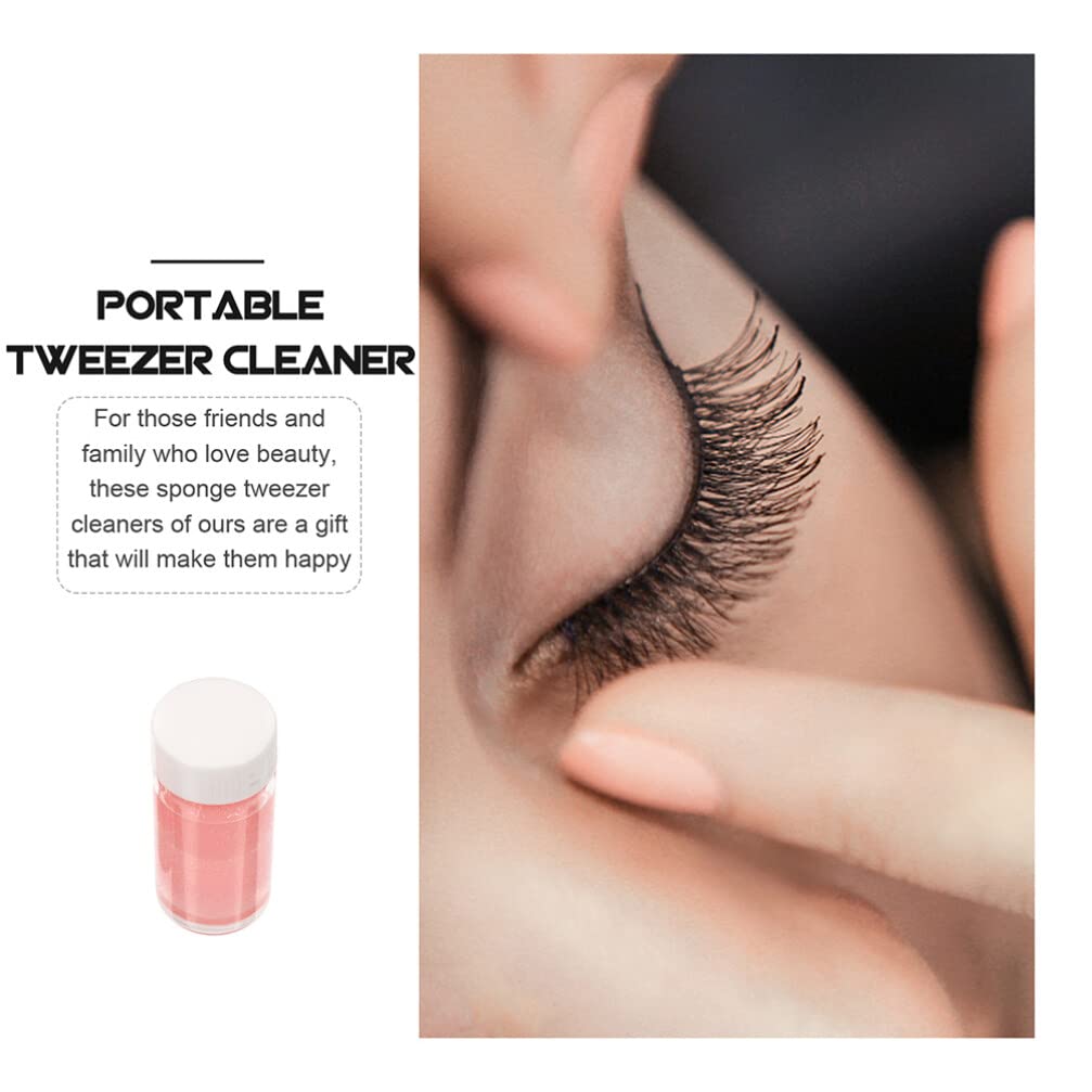Premium Minkissy Lash Tweezers Cleaner Kit - Professional Eyelash Extension Cleaning Tool with Liquid Remover & Sponge Balls (3 Bottles) - Perfect for Salon, Spa & Home Lash Glue Removal & Maintenance
