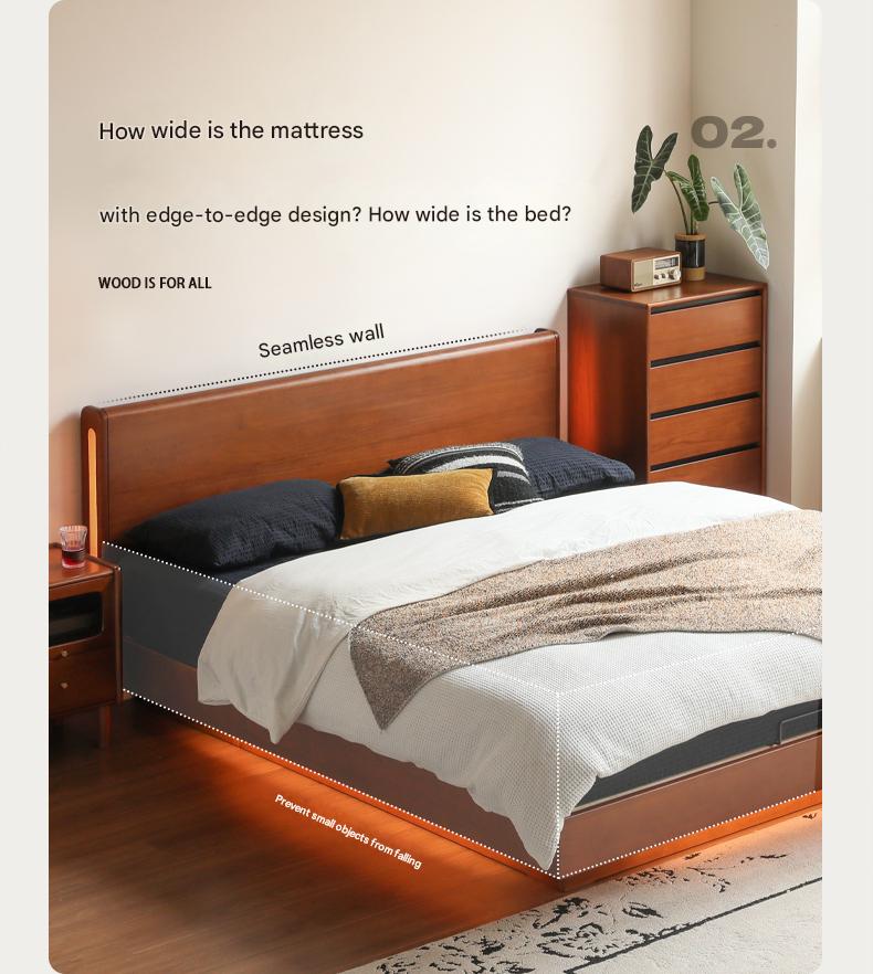 Solid Poplar Wood Storage Bed with Underbed Drawers - Perfect for Small Bedrooms, Kids Rooms & Guest Rooms - Space Saving Bed Frame with Hidden Storage Compartments