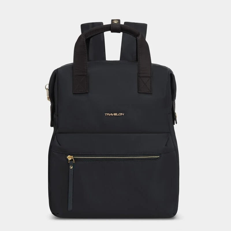 Travelon Anti-Theft Addison Large Backpack - Secure & Stylish Travel Backpack for Women & Men, Water-Resistant with RFID Blocking Technology - Perfect for Commuting, Business Trips & International Travel
