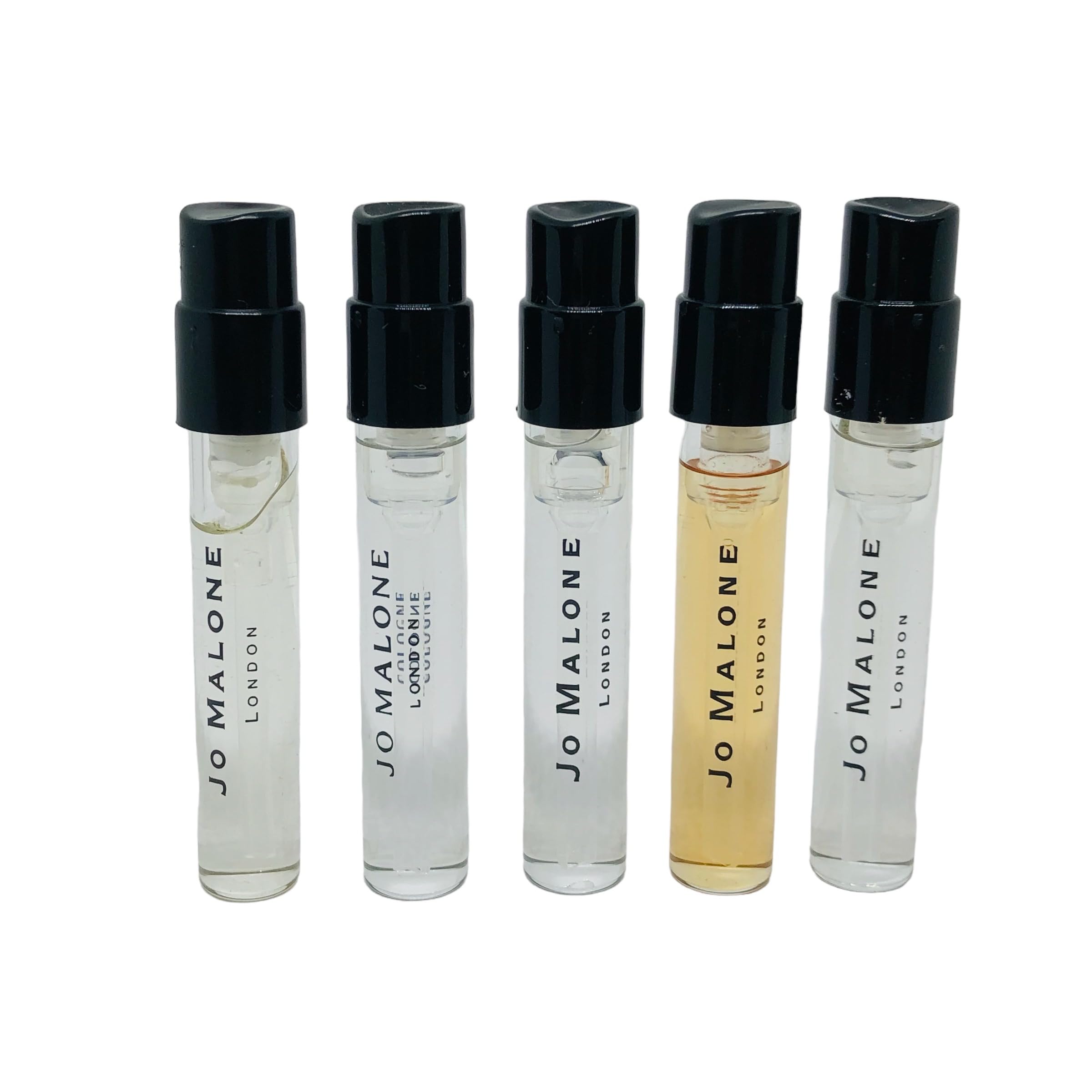 Jo Malone London Perfume Sample Set - 5 Mini Vials (1.5ml Each) with Different Scents for Women | Luxury Fragrance Gift Set for Travel, Testing & Everyday Use