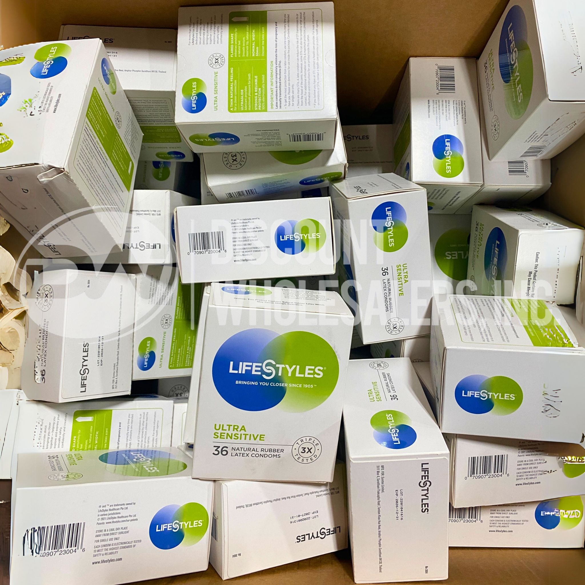 Lifestyles Ultra Sensitive 36 Natural Rubber Latex Condoms - 60 Count Pack | Premium Protection for Couples & Safe Intimacy