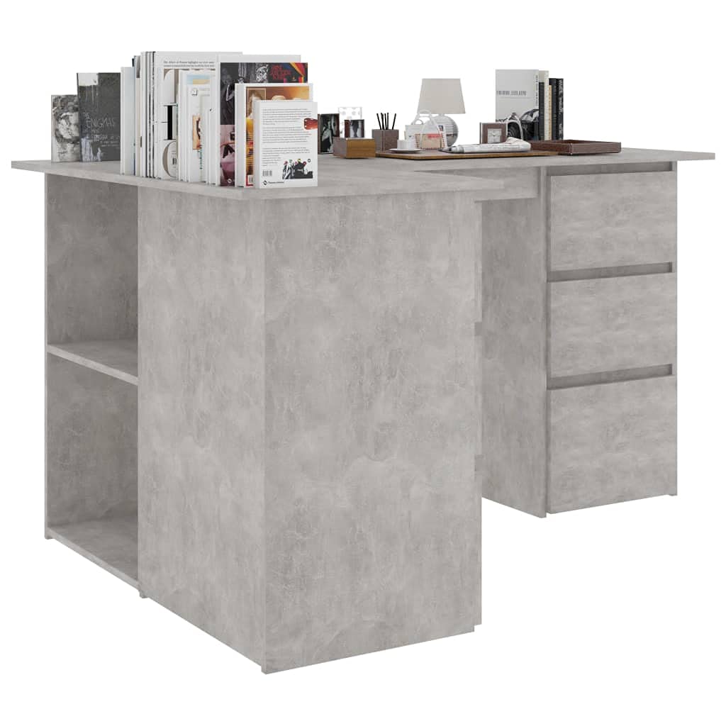 Industrial Style Home Office Desk with Drawers - 57.1
