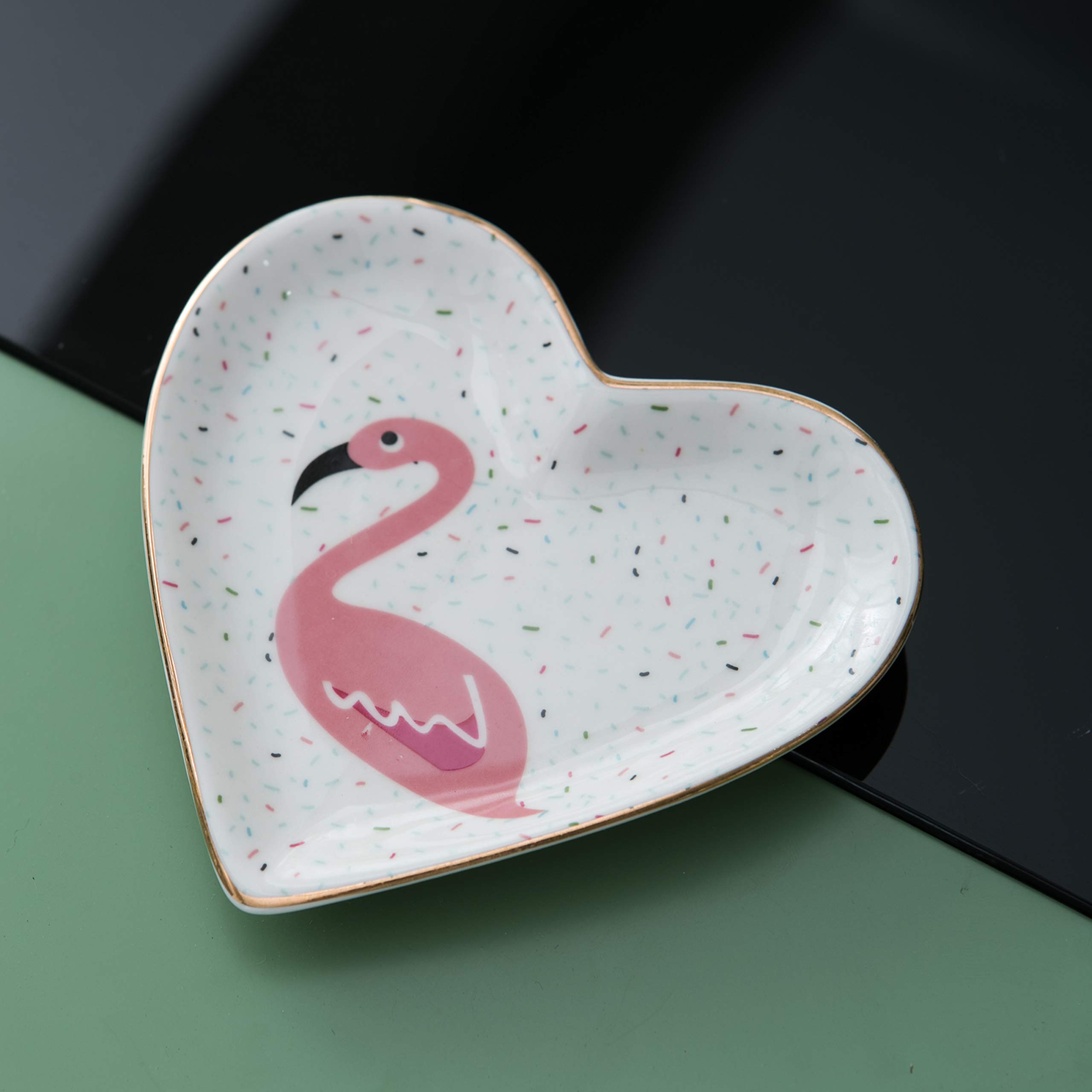 Kimdio Ceramic Ring Dish Jewelry Holder - Elegant Trinket Tray & Home Decor Organizer for Rings, Earrings, Necklaces | Perfect Gift for Women, Birthday, Wedding, Mother's Day, Christmas | Stylish Vanity Tray for Bathroom, Bedroom & Dresser Decor