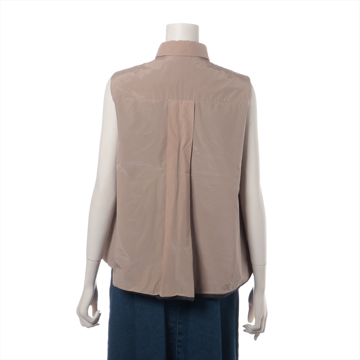 Brunello Cucinelli Nylon Down Vest for Men - Lightweight Beige Puffer Jacket for Winter Outdoor Activities & Casual Wear