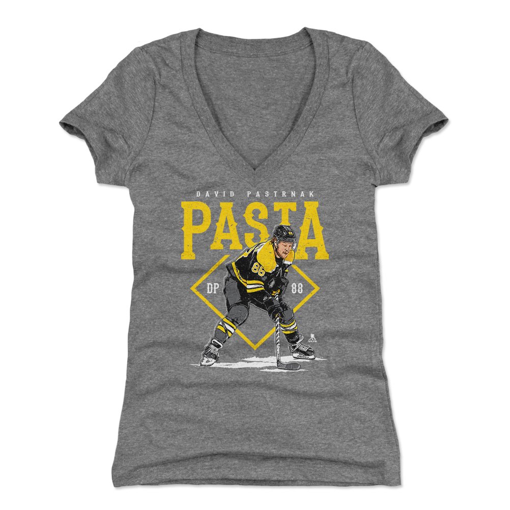 David Pastrnak Women's Hockey Jersey - Official 500 LEVEL Bruins Pasta Player Shirt for Fans & Game Day Outfits