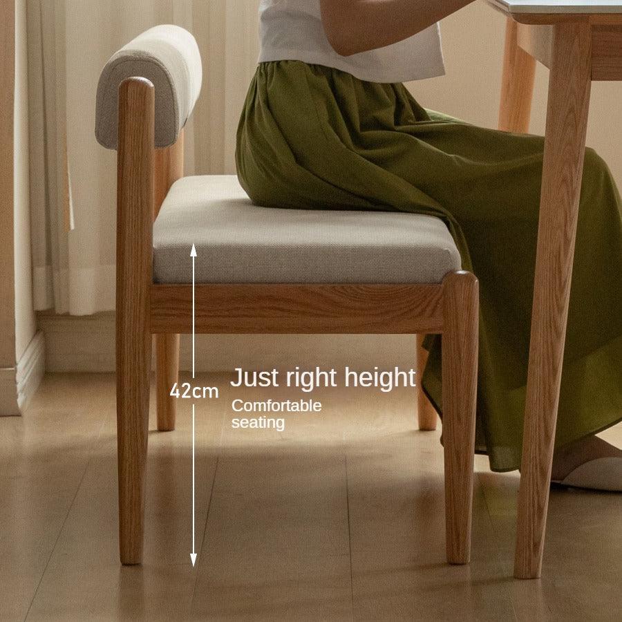 Solid Oak & Black Walnut Wooden Soft Bench - Handcrafted Wooden Stool for Entryway, Bedroom, Living Room & Outdoor Use