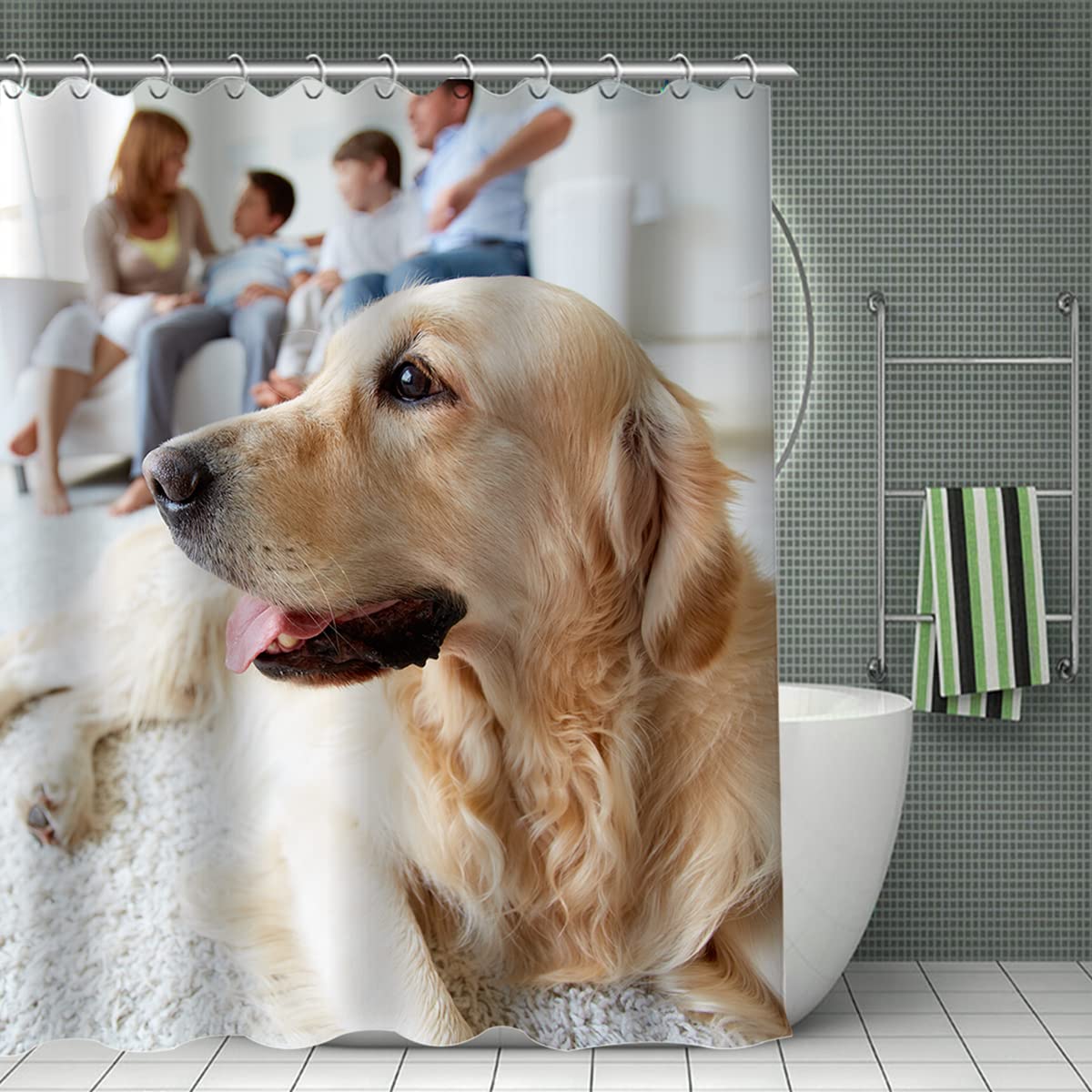 Custom Photo Shower Curtain - Personalized Picture Bathroom Decor with Hooks | Waterproof Polyester Fabric 66x72 inches | Perfect for Home, Spa, Dorm & Airbnb Decor