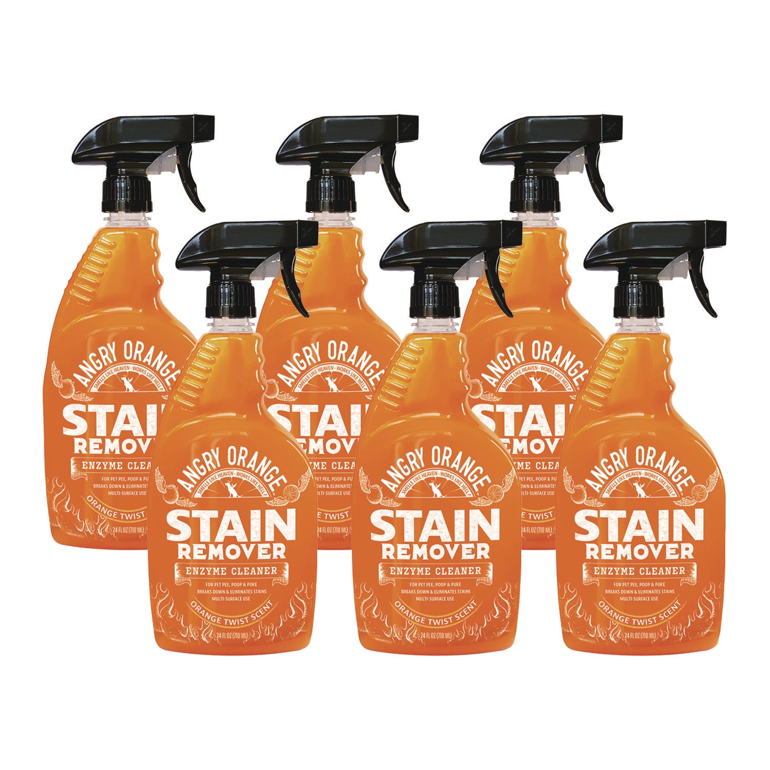Angry Orange Pet Odor Eliminator Spray - 24oz with Orange Twist Scent | Eliminates Dog & Cat Urine Smells | Safe for Carpets, Furniture & Pet Areas | Fresh Citrus Fragrance for Home & Car Use