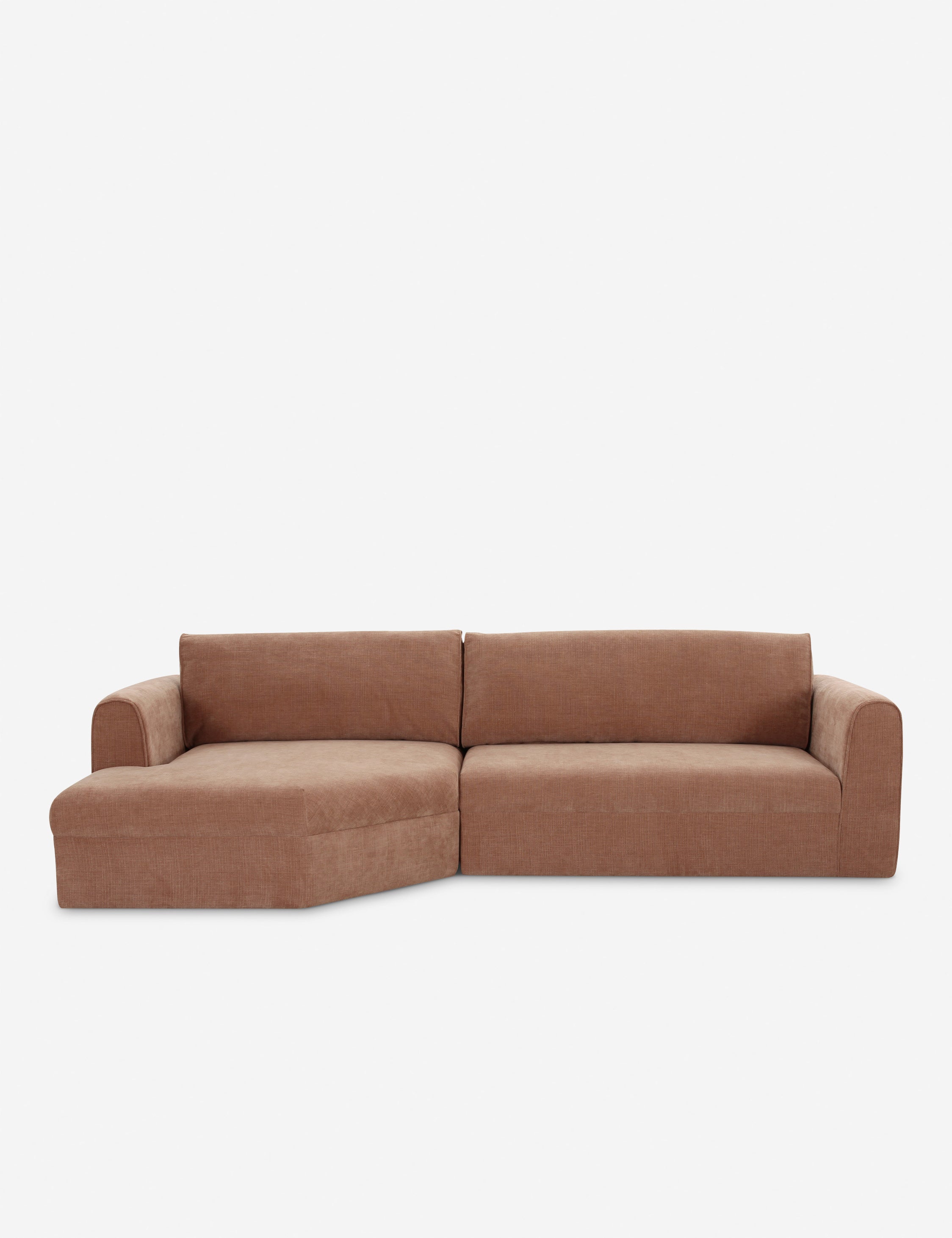 Forsythe Modern Sectional Sofa Set with Reversible Chaise - Comfortable L-Shaped Couch for Living Room, Family Room & Small Spaces - Soft Fabric Upholstery & Sturdy Wooden Frame
