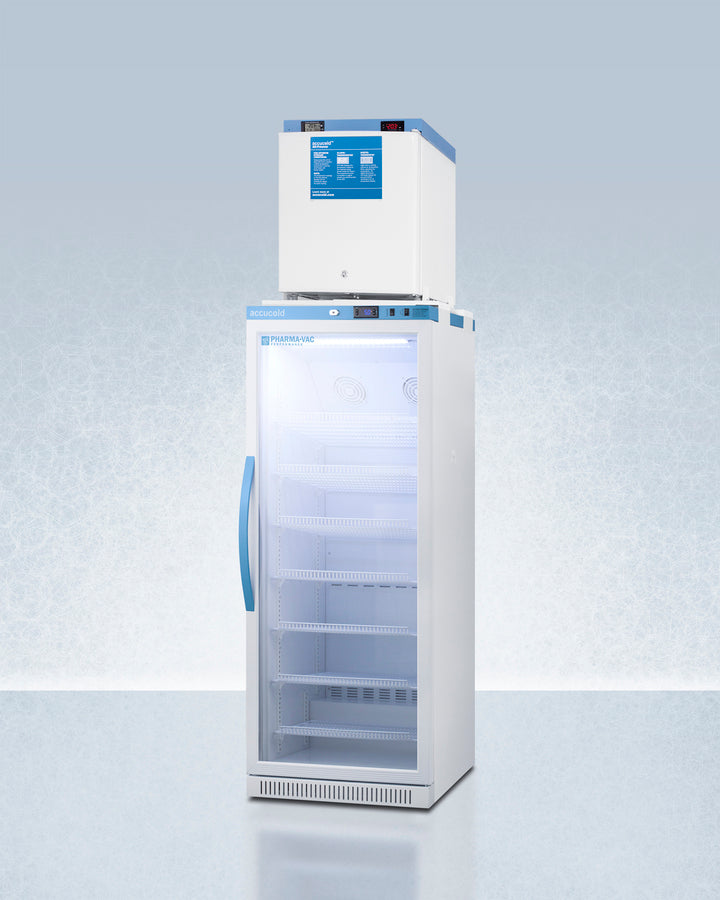 Accucold 24-Inch Wide All Refrigerator & Freezer Combo - ARG12PV FS24LSTACKMED2 | Perfect for Home, Office, or Commercial Kitchen Use