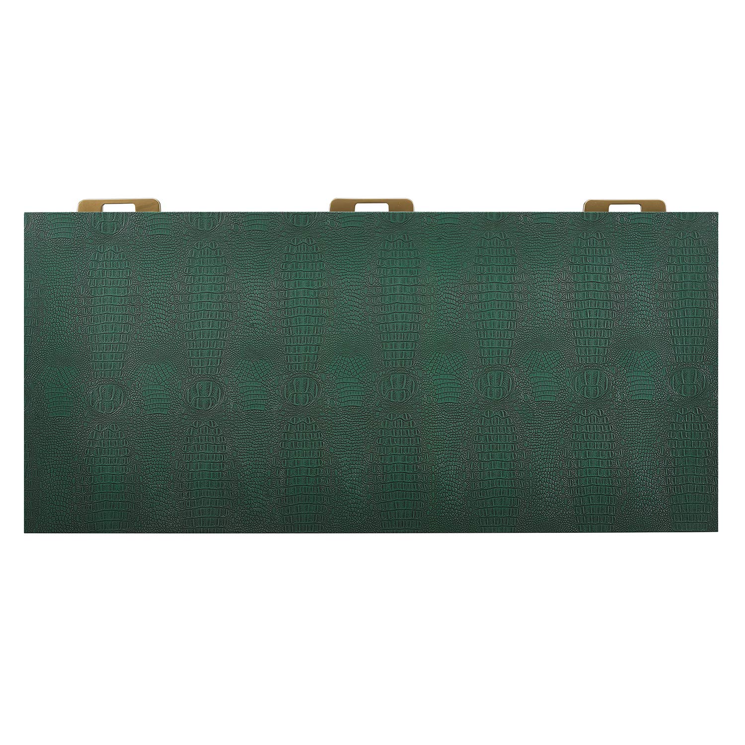 SEI Furniture Carabelle Emerald and Gold Writing Desk with Drawers - Elegant Green Home Office Desk for Study, Work & Small Spaces - Perfect for Modern Home Office, Dorm Room or Bedroom Workspace