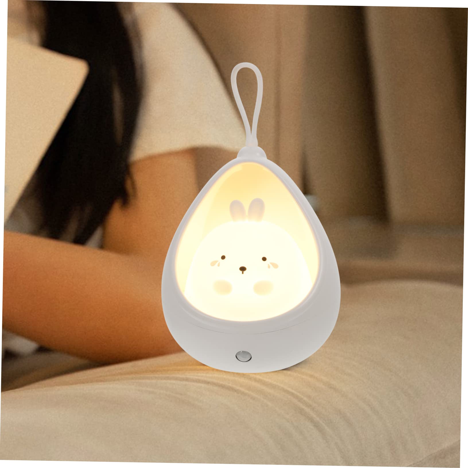 UPKOCH Cute Rabbit Night Light - Rechargeable LED Bedside Lamp for Kids, Nursery, Bedroom | Soft Glow Nightlight for Baby, Children, Home Decor & Relaxation