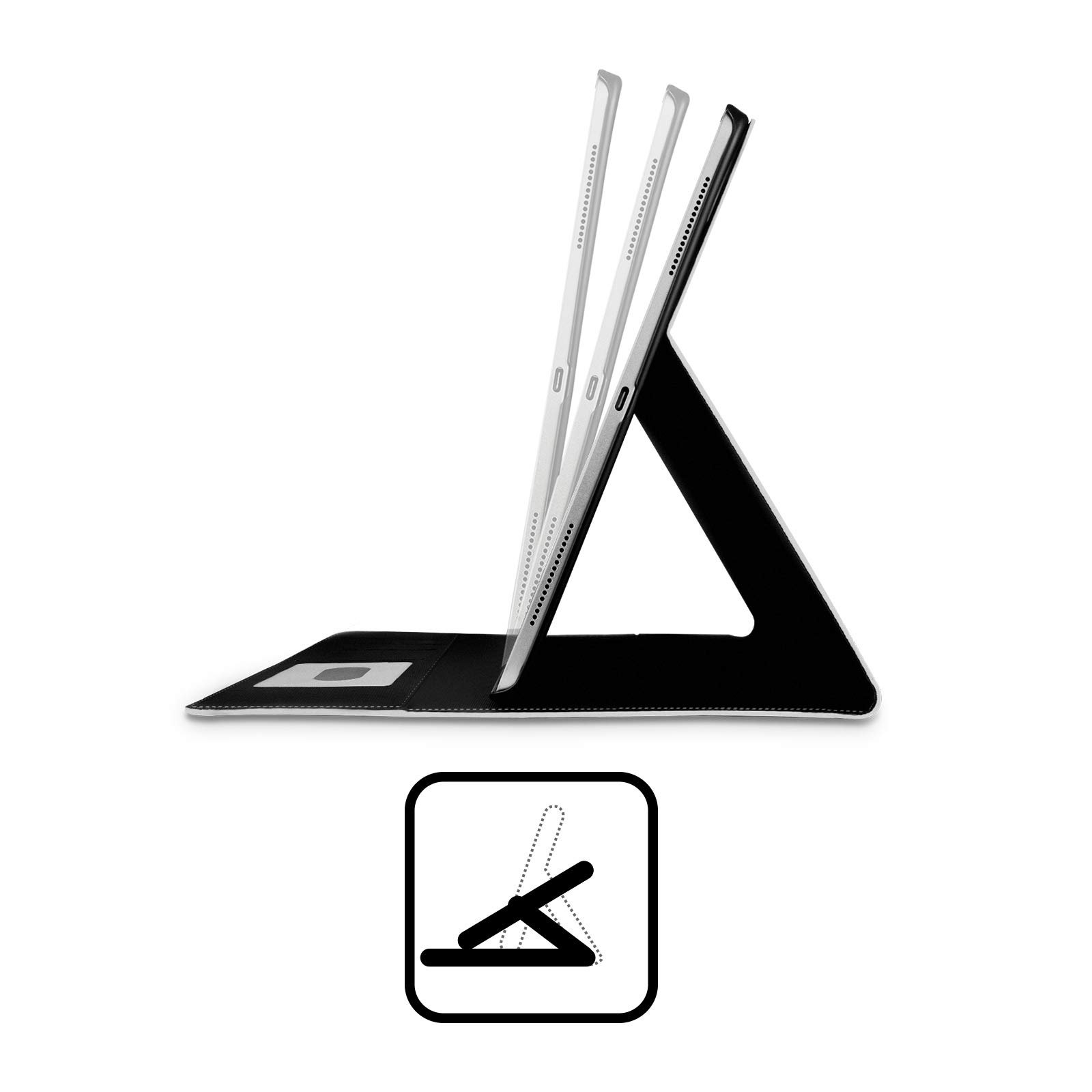 Officially Licensed Assassin's Creed Geometric White Legacy Logo Leather Book Wallet Case Cover for Apple iPad Mini 4 - Perfect for Gaming Fans, Travel & Daily Use