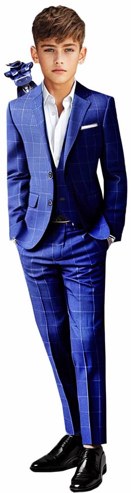 Black n Bianco Boys' First Class Slim Fit Suits - Lightweight Formal Blazer & Pants Set for Weddings, School Photos & Special Occasions | Presented by Baby Muffin