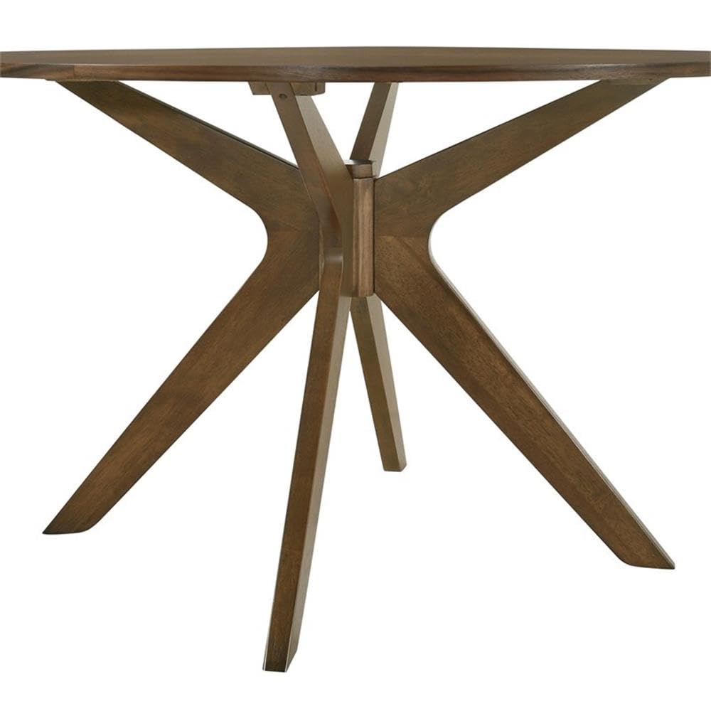 Picket House Furnishings Wynden Standard Height Dining Table - 42 Inch Round Wooden Kitchen Table for 4-6 People | Perfect for Small Spaces, Breakfast Nook & Apartment Dining | Rustic Farmhouse Style