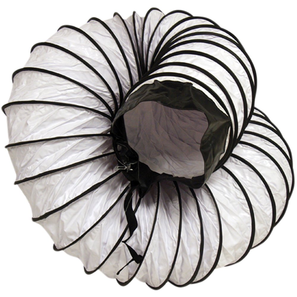 Rubber-Cal White Air Ventilator Duct Hose - 20 x 25 Feet for HVAC, Exhaust, and Ventilation Systems - Durable Flexible Ventilation Ducting for Home, Garage, and Industrial Use