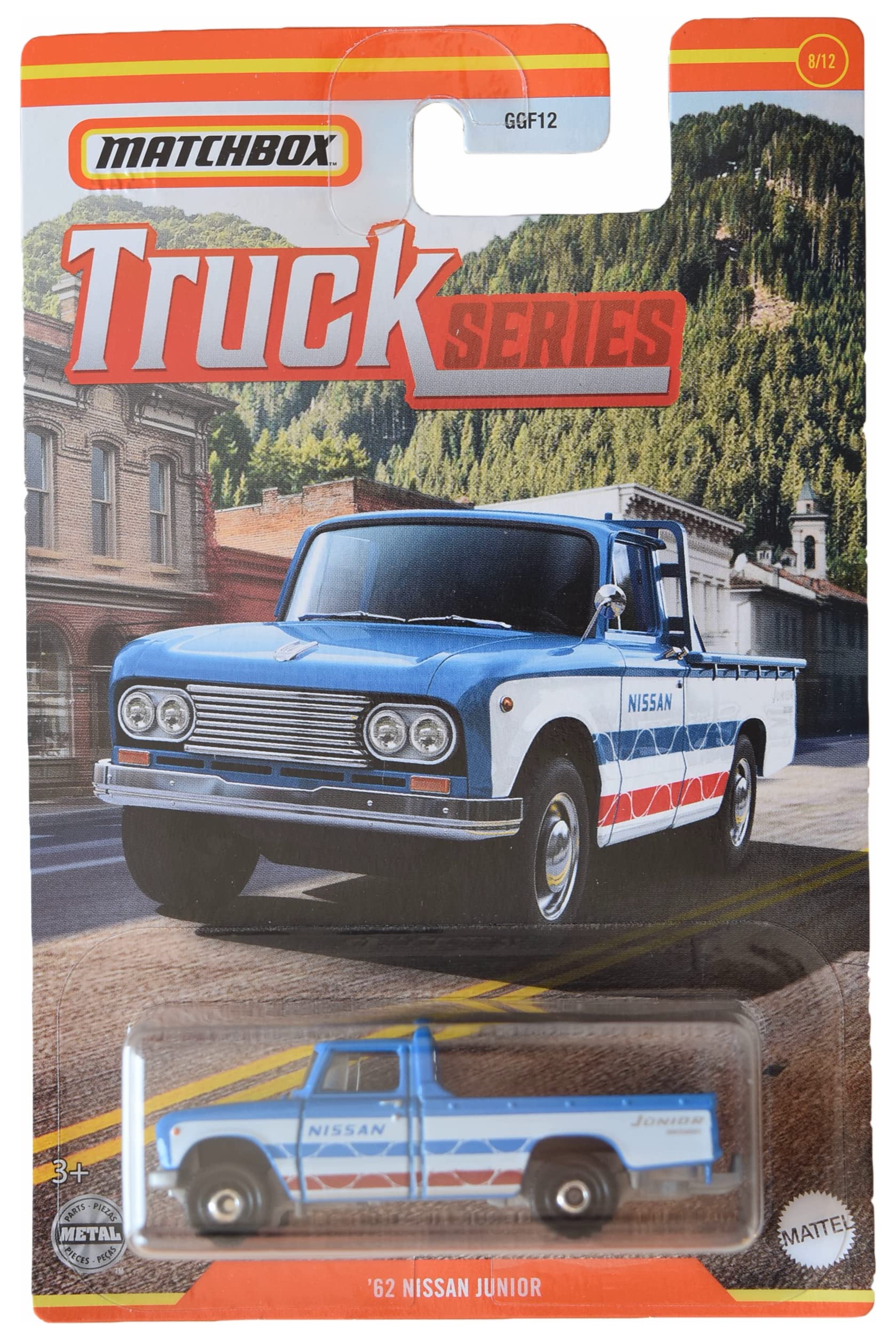 Hot Wheels Matchbox '62 Nissan Junior Truck Die-Cast Model - Blue Collectible Toy Car for Kids & Adults - Perfect for Play, Display & Gifts